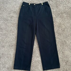 St. John Sport by Marie Gray Pants Womens Size 10 Black Casual Stretch